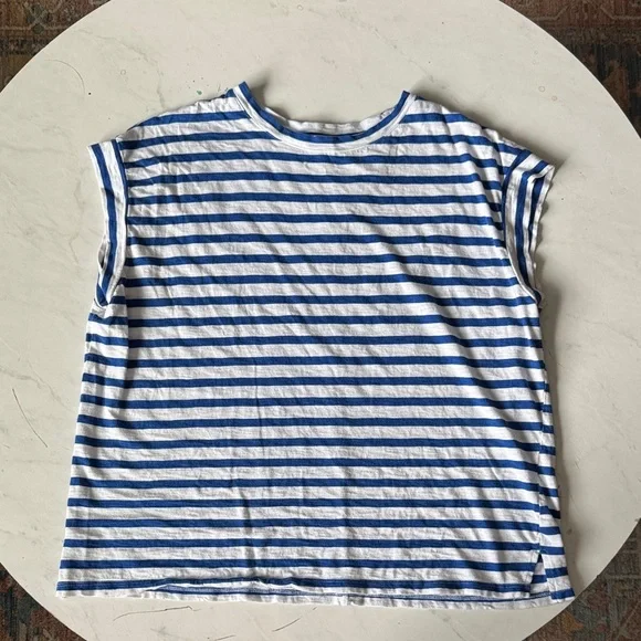 Sonoma Navy and White Striped Tee - Picture 7 of 9